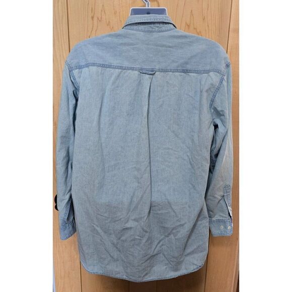 VTG Looney Tunes Embroidered Denim Shirt Featuring Bugs Bunny & Taz Characters - Picture 5 of 11